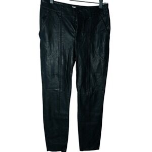 WE THE FREE Black Faux Leather Paneled Pants Women's Size 26